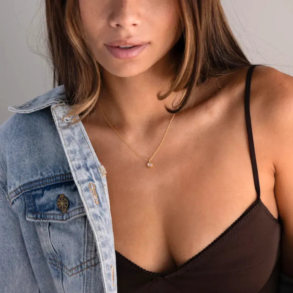 Collier Perle de Naissance avec Message Secret - L’Amour Caché dans une Boîte