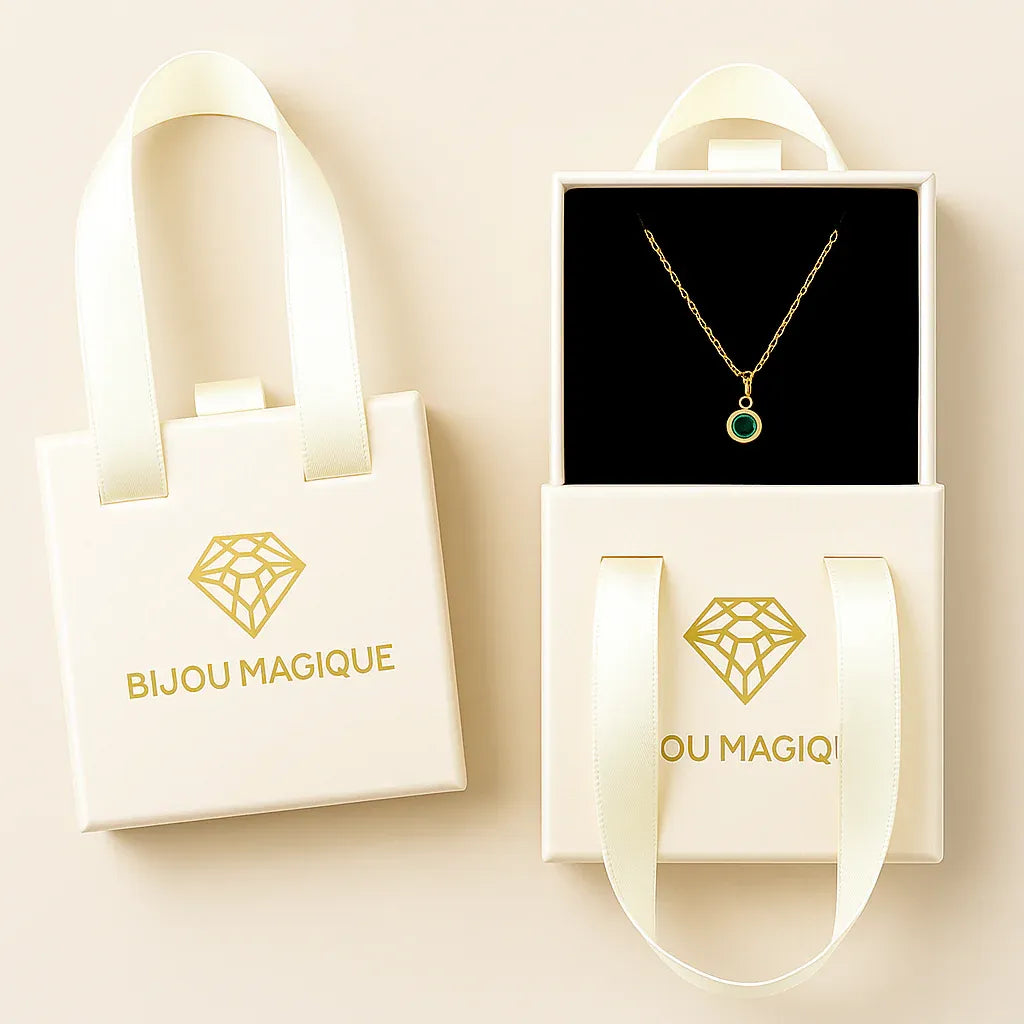 Collier Perle de Naissance avec Message Secret - L’Amour Caché dans une Boîte