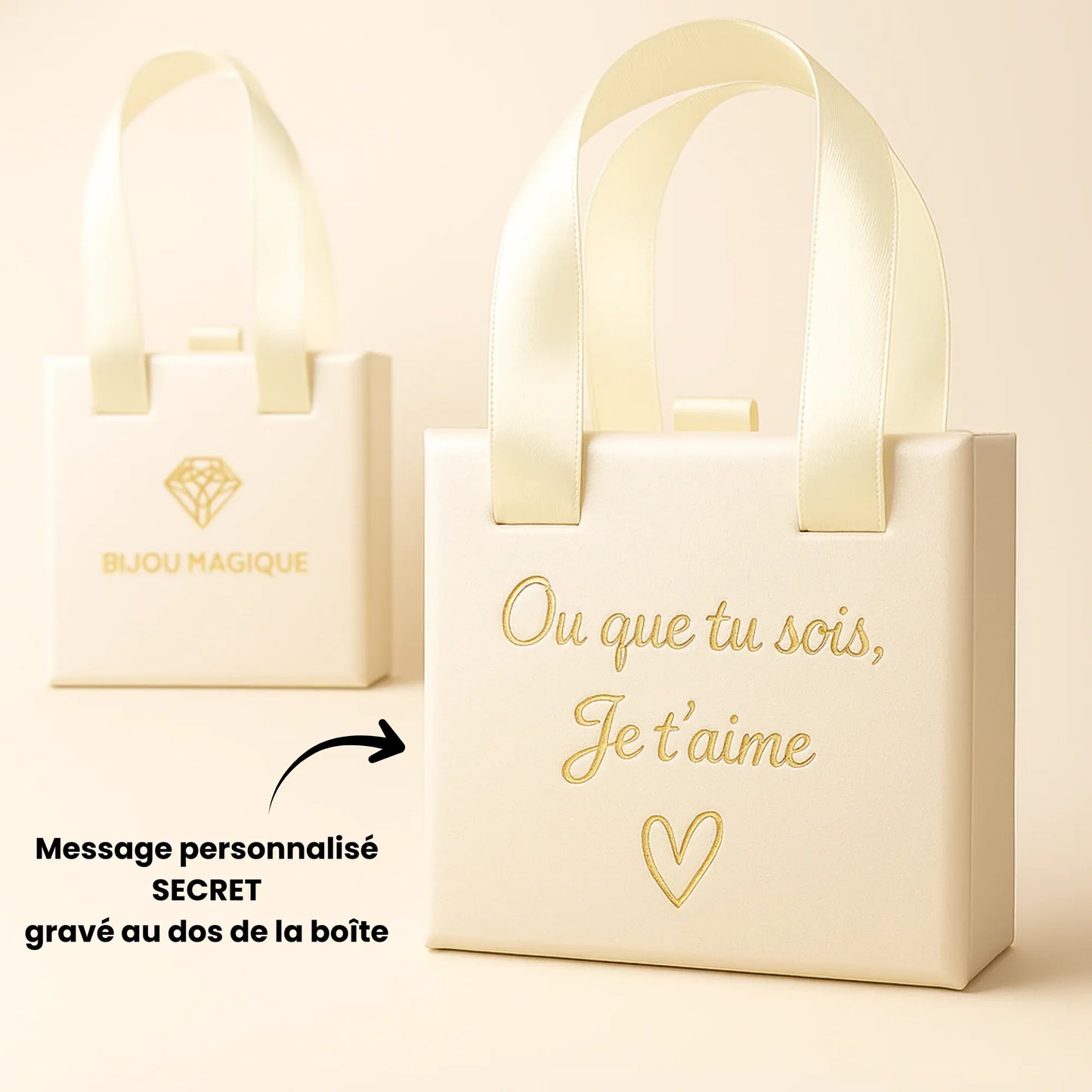 Collier Perle de Naissance avec Message Secret - L’Amour Caché dans une Boîte