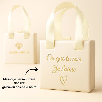 Collier Perle de Naissance avec Message Secret - L’Amour Caché dans une Boîte